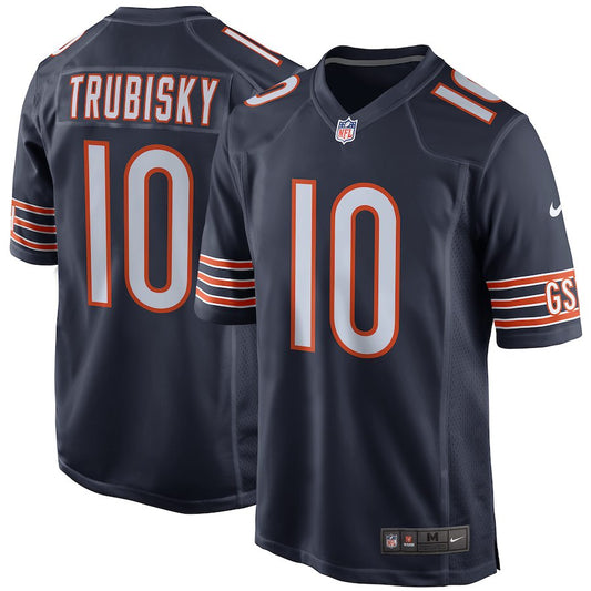 Youth Chicago Bears Mitchell Trubisky Nike Navy Game Jersey