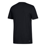 Mens Chicago Blackhawks Centered Performance Adidas Black Tee - Pro Jersey Sports