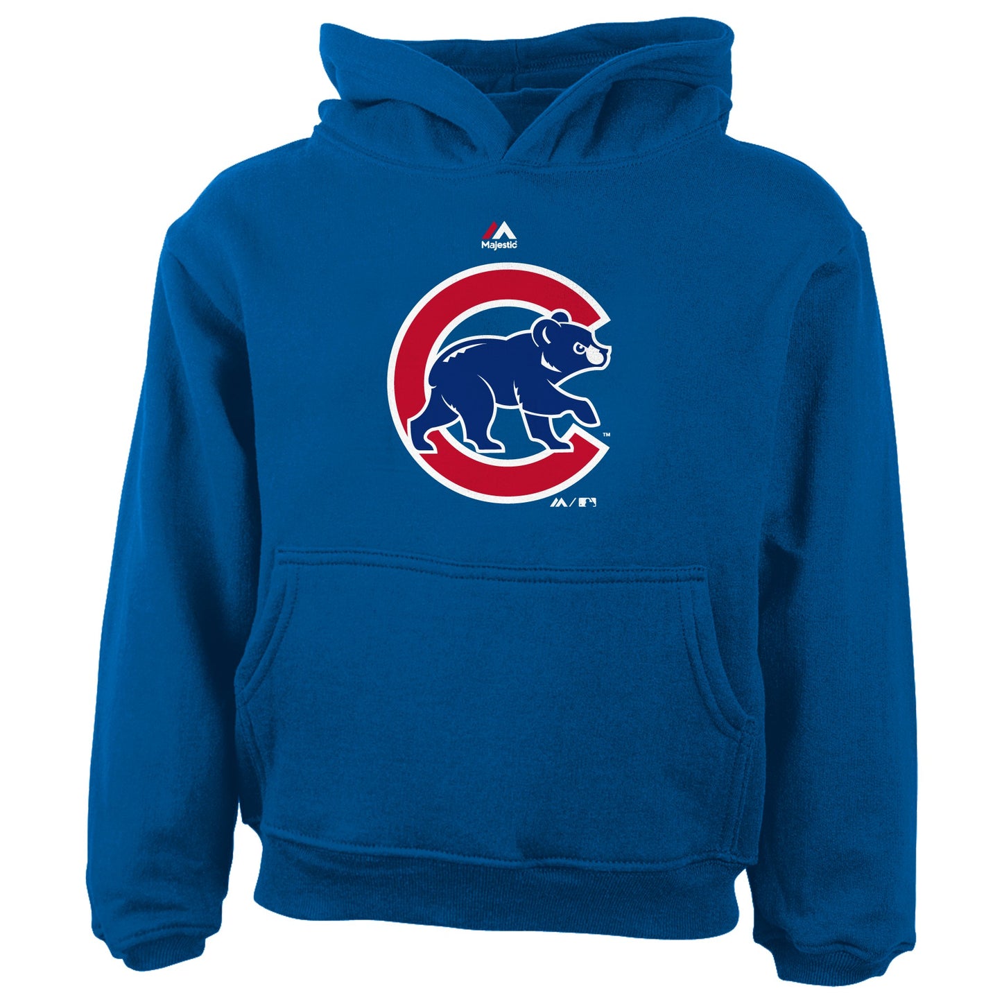 Chicago Cubs Toddler Walking Bear Logo Pullover Hoodie By Majestic