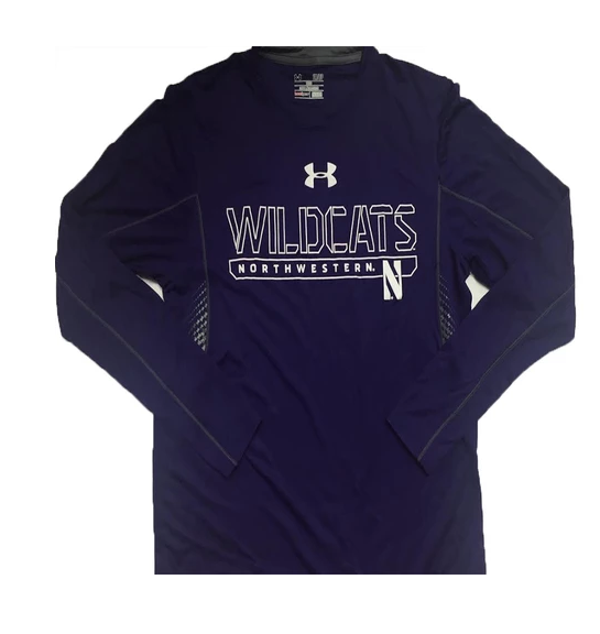 Men's Under Armour Northwestern Wildcats Limitless HeatGear Purple Long Sleeve T-Shirt