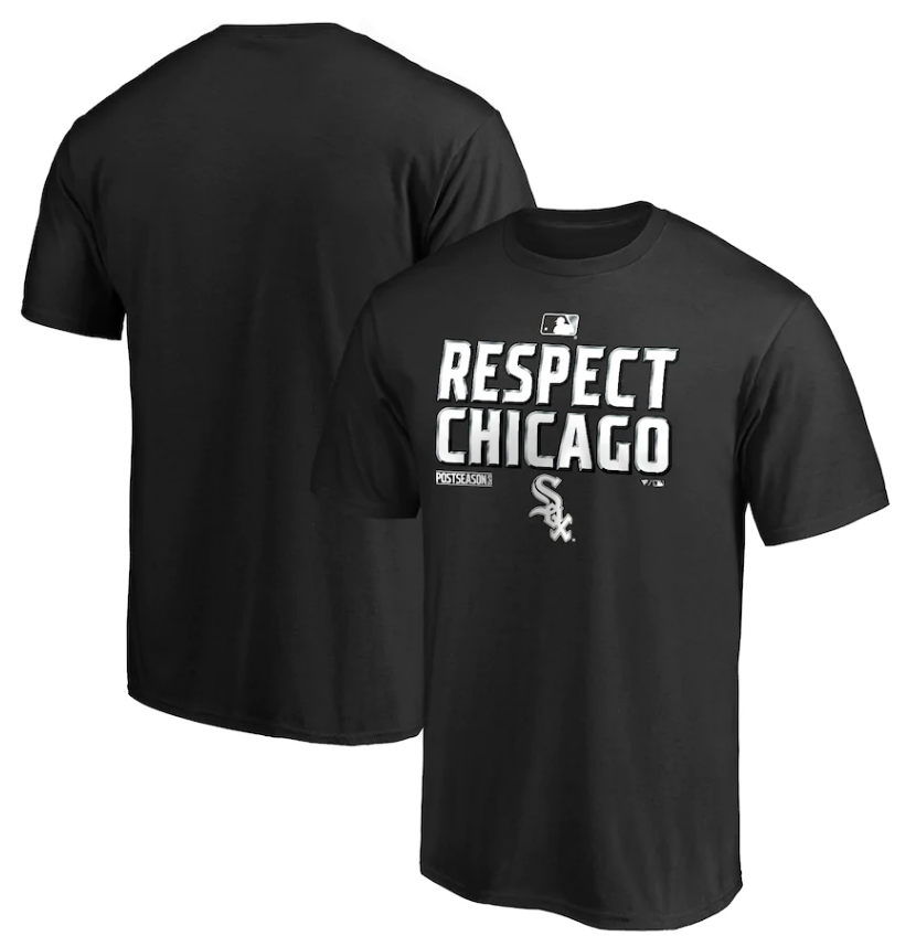 Men's Chicago White Sox Fanatics Branded Black 2020 Postseason Locker Room T-Shirt