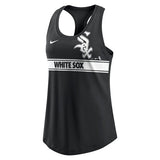 Chicago White Sox Nike Women's Cropped Logo Performance Racerback Tank Top - Black - Pro Jersey Sports