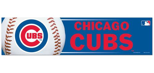 Chicago Cubs Baseball 3X12 Bumper Strip