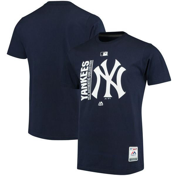 Mens MLB New York Yankees Majestic Navy Authentic Collection Team Icon T-Shirt