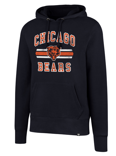 Men's Chicago Bears Fall Navy KA Headline Pullover Hoodie By 47 Brand