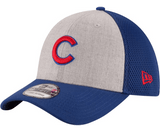 New Era Men's Chicago Cubs 39Thirty Heather Grey Neo Stretch Fit Hat - Pro Jersey Sports