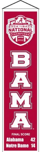 NCAA Alabama Crimson Tide 2012 BCS National Champions Commemorative Vertical Banne