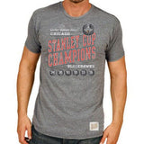Men's Chicago Blackhawks Retro Brand 2015 Stanley Cup Champions History Repeats Tri-Blend T-Shirt - Pro Jersey Sports