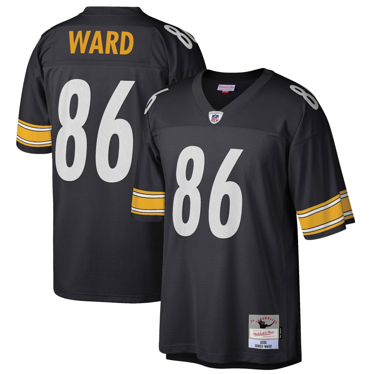 Men's Pittsburgh Steelers Hines Ward Mitchell & Ness Black 2005 Legacy Replica Jersey