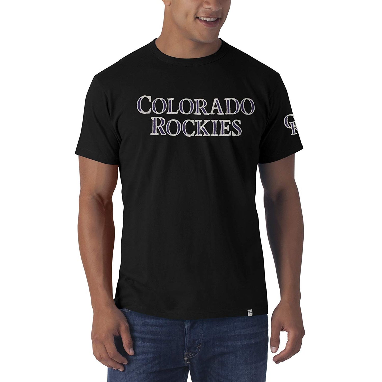 Men's MLB Colorado Rockies Black Fieldhouse Tee