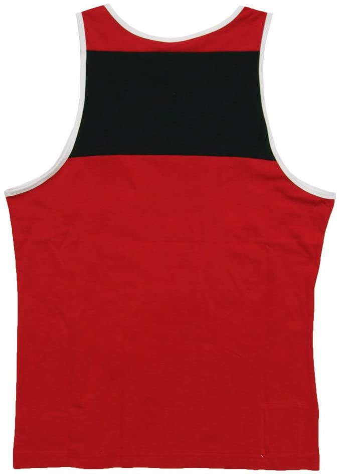 Men's Chicago Bulls Red Mitchell & Ness Red Color Blocked Tank Top
