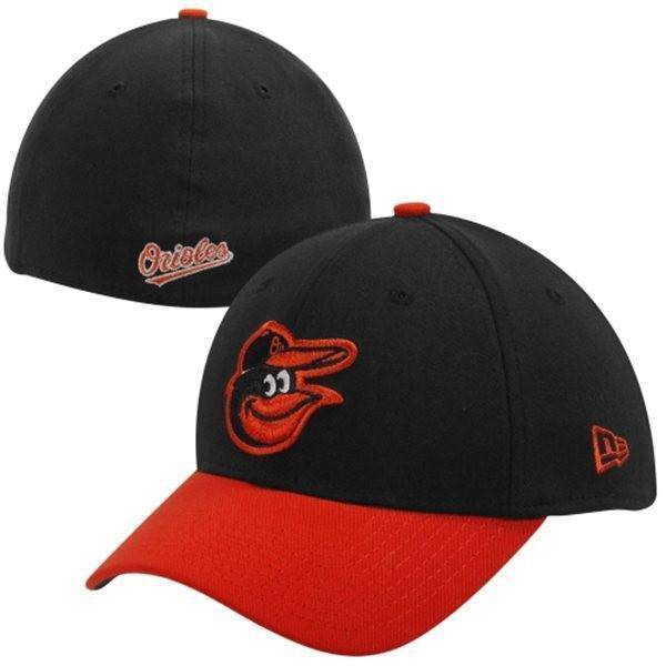 New Era Baltimore Orioles Black/Orange Team Classic Road 39THIRTY Flex Cap - Pro Jersey Sports