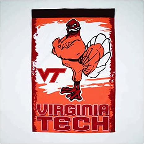 Virginia Tech Hokies Mascot Logo Vertical Flag