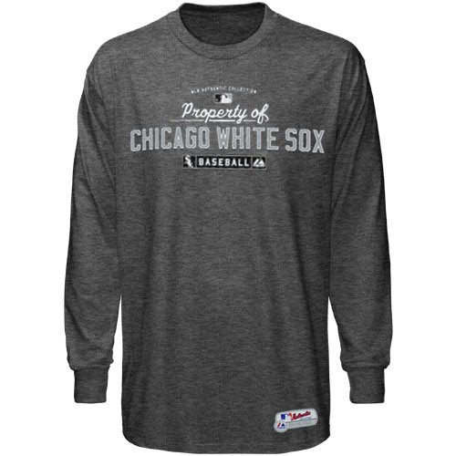 Chicago White Sox Authentic Collection Property Of Pro Carbon Heather Long Sleeve T-Shirt