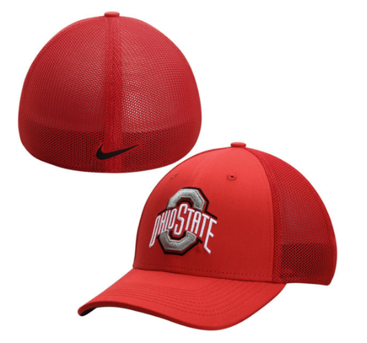 Ohio State Buckeyes Scarlet Performance L91 Mesh Back Swoosh One Size Flex Hat