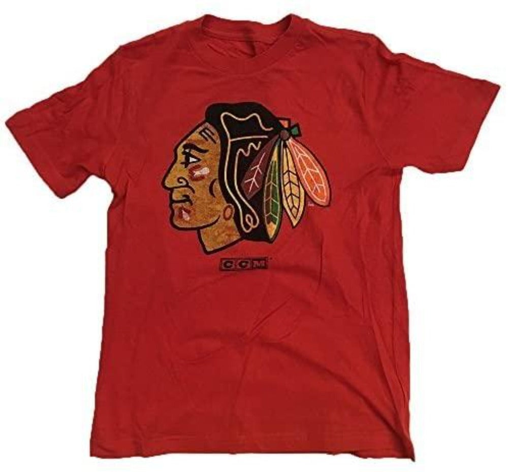 CCM Chicago Blackhawks Youth Red Faded Logo Tee