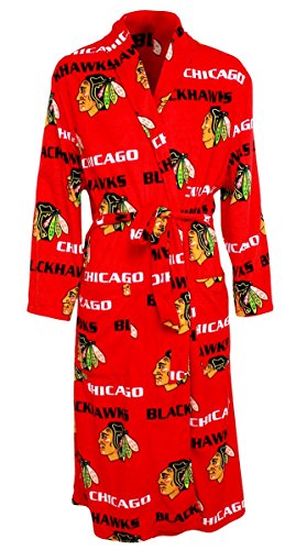 Men's Chicago Blackhawks Red Facade Microfleece Robe