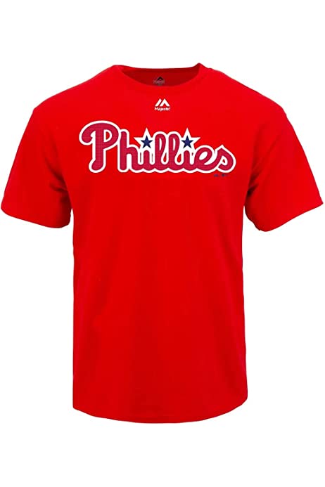 Youth Philadelphia Phillies Majestic Red Wordmark T-Shirt