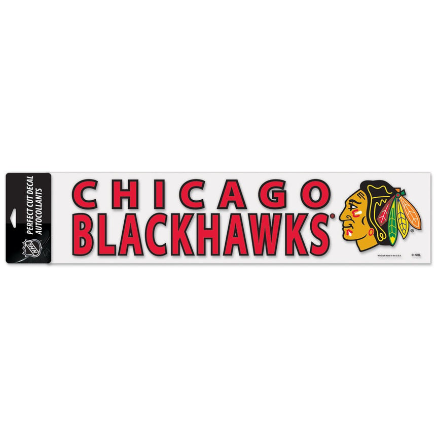 Chicago Blackhawks 4X17 Perfect Cut Decal - Pro Jersey Sports