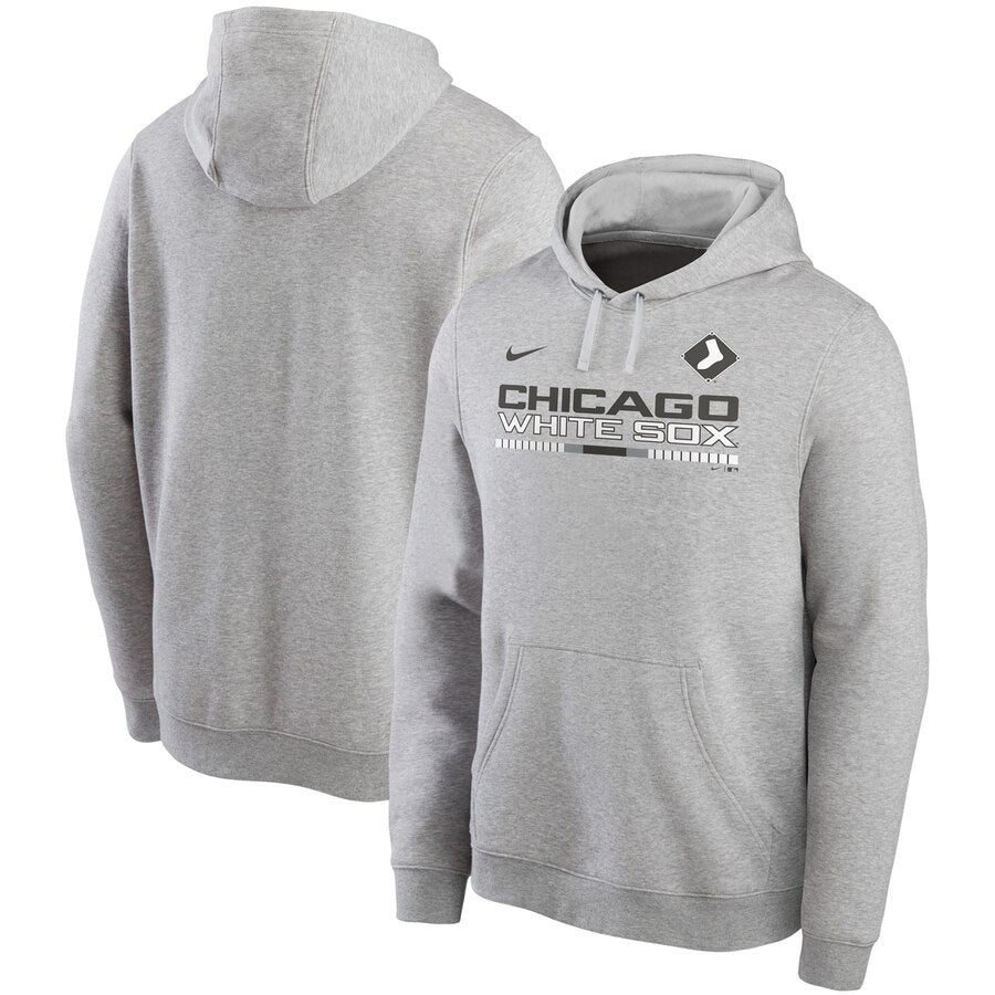 Men's Chicago White Sox Nike Gray Color Bar Club Pullover Hoodie