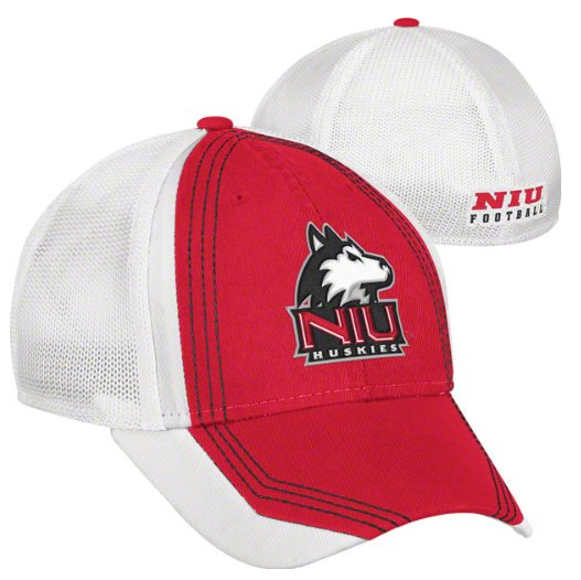 Northern Illinois Huskies Cardinal adidas Camp Structured Meshback Flex Hat