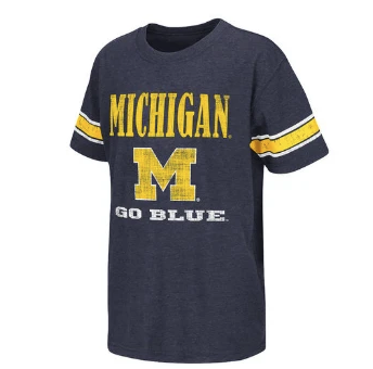 NCAA Michigan Wolverines Youth Free Agent Tee By Colosseum Athletics