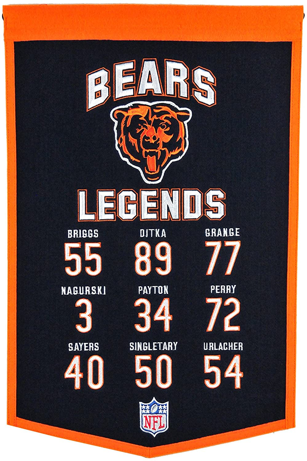 Chicago Bears Legends Banner By Winning Streak