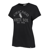 Women's Chicago White Sox '47 Brand Flint Black Fade Up Frankie Tee - Pro Jersey Sports