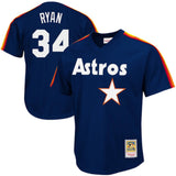Men's Houston Astros Nolan Ryan Mitchell & Ness Navy 1988 Authentic Cooperstown Collection Mesh Batting Practice Jersey - Pro Jersey Sports