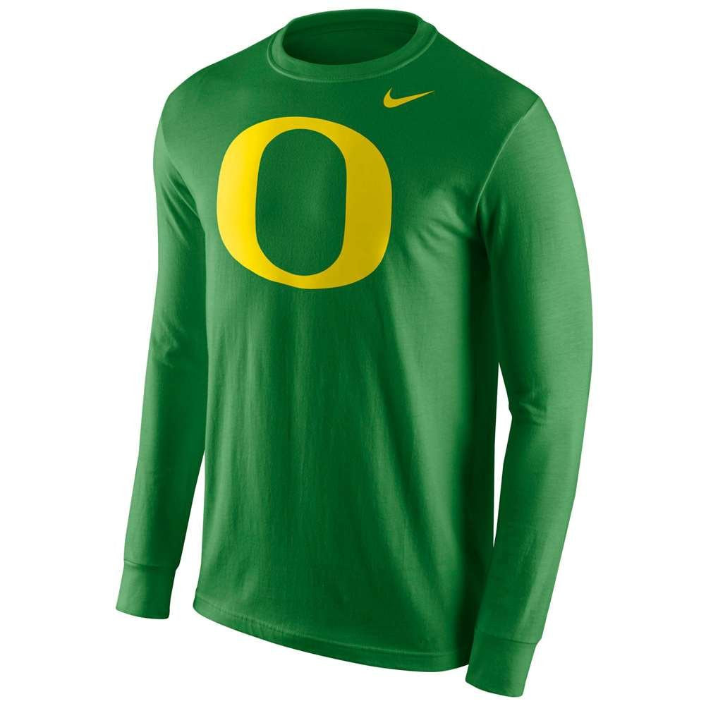 NIKE Oregon Ducks Cotton Long Sleeve Logo T-Shirt