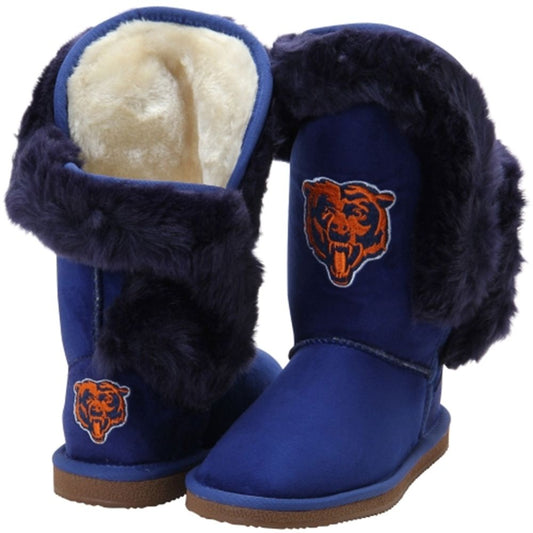 Women's Chicago Bears Navy Cuce Winter Boots
