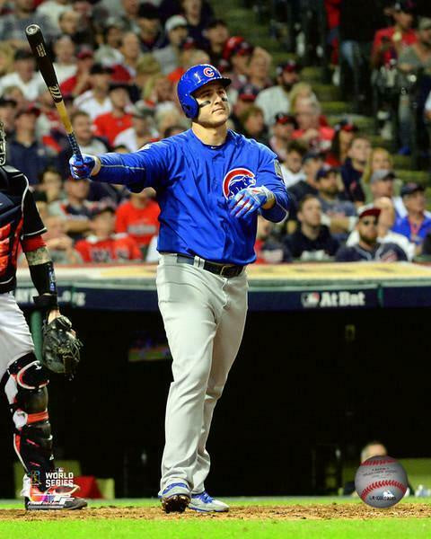 Anthony Rizzo Chicago Cubs 2016 World Series Home Run Photo