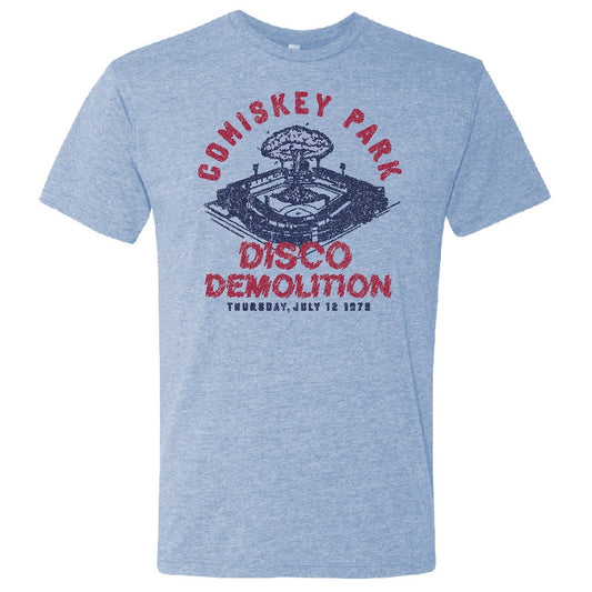 Men's Comiskey Park Disco Demolition Baby Blue Short Sleeve Tee