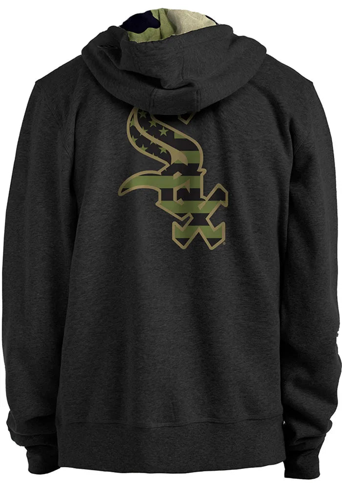 Men's Chicago White Sox New Era 2022 Armed Forces Day Black Pullover Hoodie