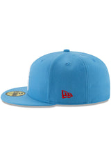 Mens Houston Oilers New Era Light Blue Retro 59FIFTY Fitted Hat - Pro Jersey Sports