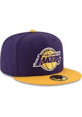 New Era Los Angeles Lakers Mens Purple 2T 59FIFTY Fitted Hat - Pro Jersey Sports
