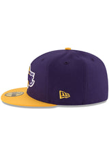 New Era Los Angeles Lakers Mens Purple 2T 59FIFTY Fitted Hat - Pro Jersey Sports
