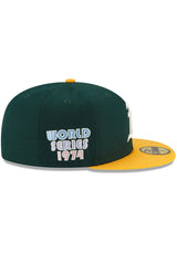 Oakland Athletics Green Classic 1974 World Series Pop Sweat New Era 59Fifty Fitted Hat - Pro Jersey Sports