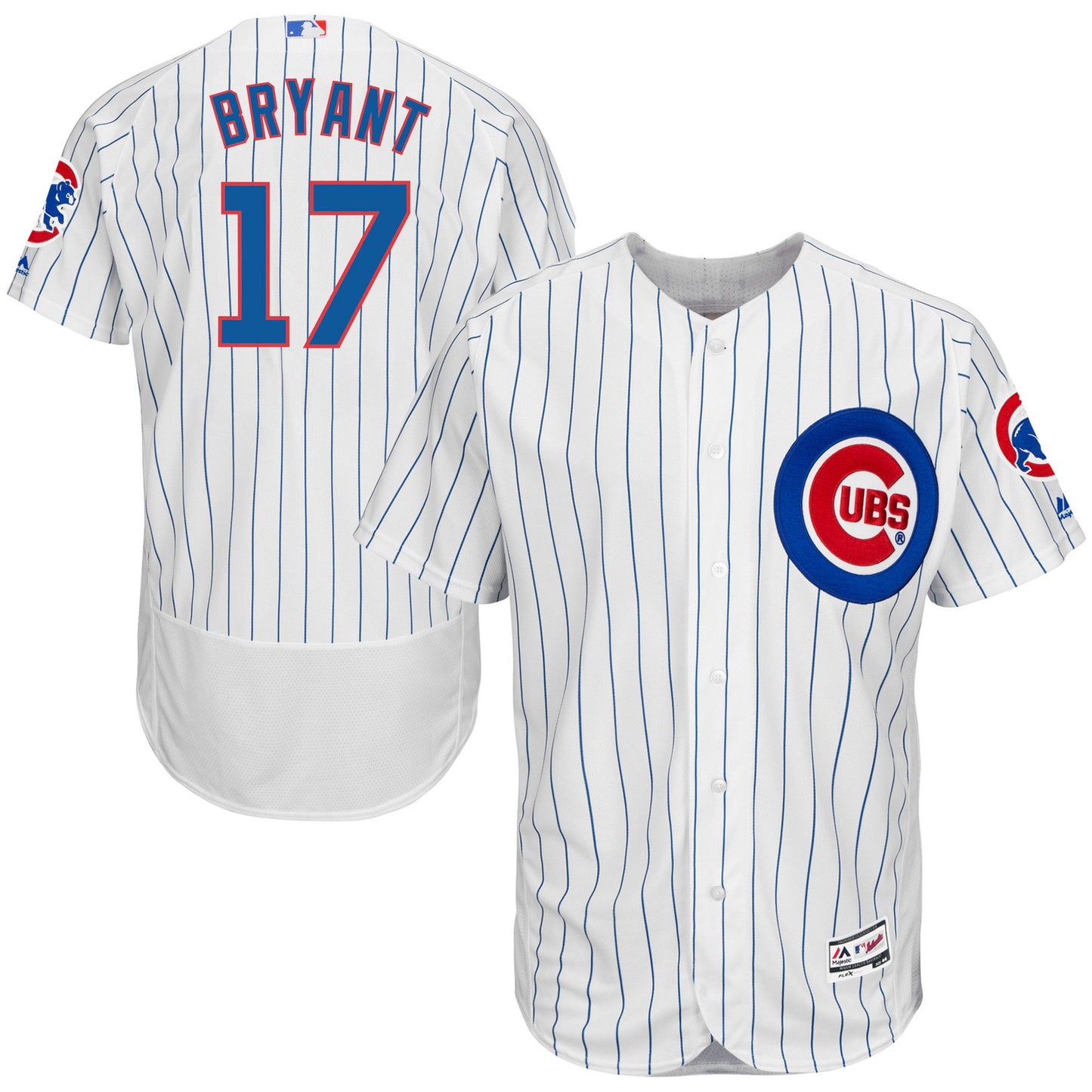 Men's Chicago Cubs Kris Bryant Majestic Home White/Royal Flex Base Authentic Collection Player Jersey