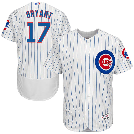 Men's Chicago Cubs Kris Bryant Majestic Home White/Royal Flex Base Authentic Collection Player Jersey