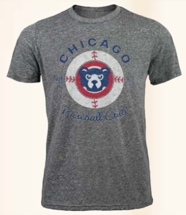 Men's Chicago Cubs Cooperstown Collection “Baseball Club” Heather Gray Triblend Tee