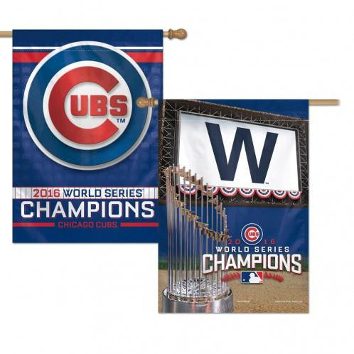 Chicago Cubs 2016 World Series Champions 28X40 Premium 2-Sided Vertical Flag