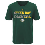 Green Bay Packers Youth NFL Flux Dual Blend Short Sleeve T-Shirt - Pro Jersey Sports