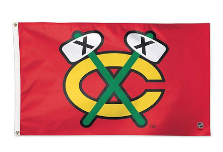 Chicago Blackhawks 3X5 Tomahawk Logo Deluxe Flag
