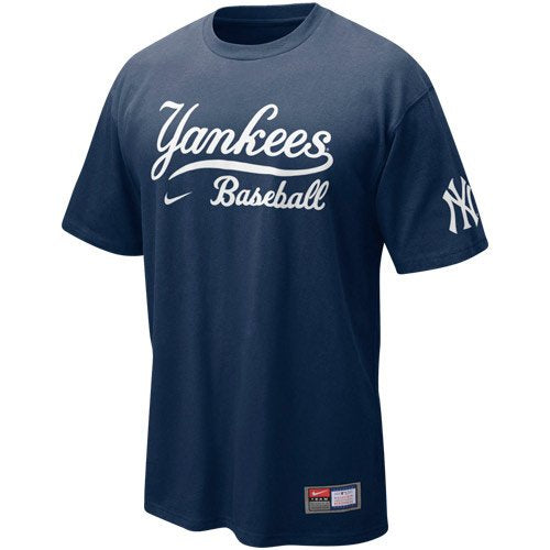 Men's NIKE MLB New York Yankees Practice T-Shirt - Navy Blue