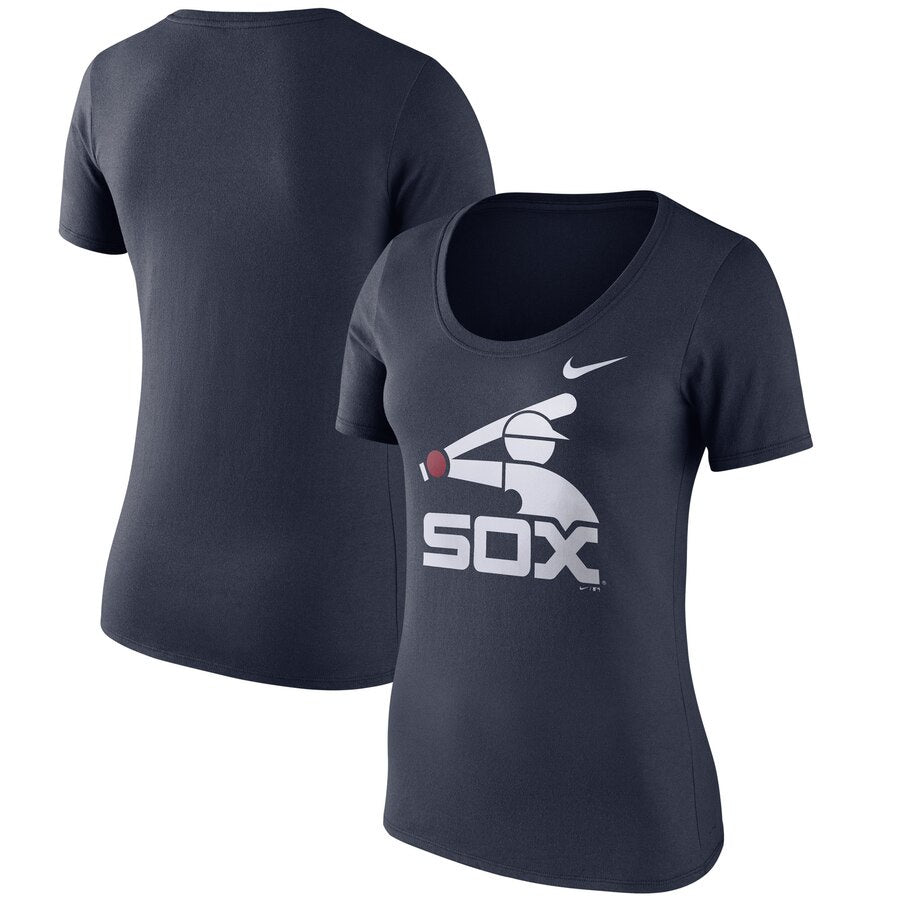 Women's Chicago White Sox Nike Navy Logo Scoop Neck T-Shirt