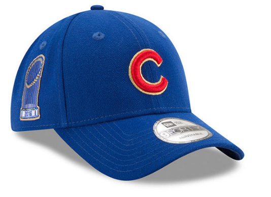 New Era Chicago Cubs 2016 World Series Champions 2017 Gold Patch 9FORTY Adjustable Cap