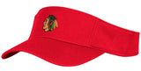 Mens Chicago Blackhawks adidas Red Basic Adjustable Visor - Pro Jersey Sports