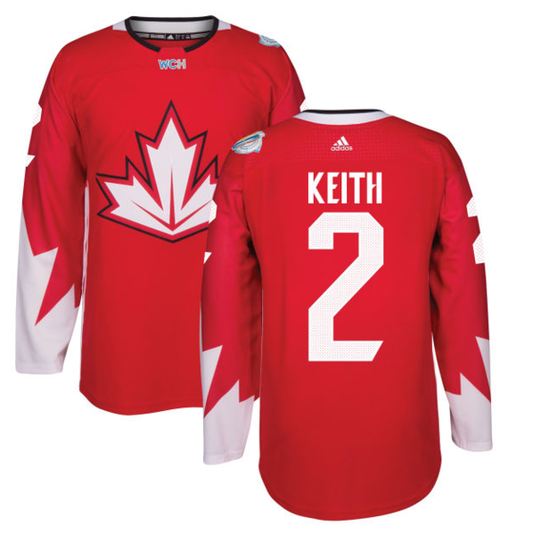 Men's Duncan Keith Canada Hockey Adidas Red 2016 World Cup of Hockey Player Jersey