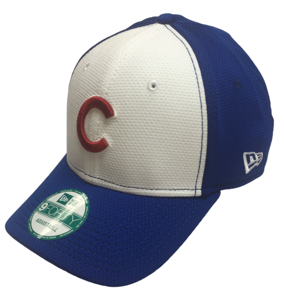 Youth MLB Chicago Cubs White Royal Performance Adjustable Hat By New Era